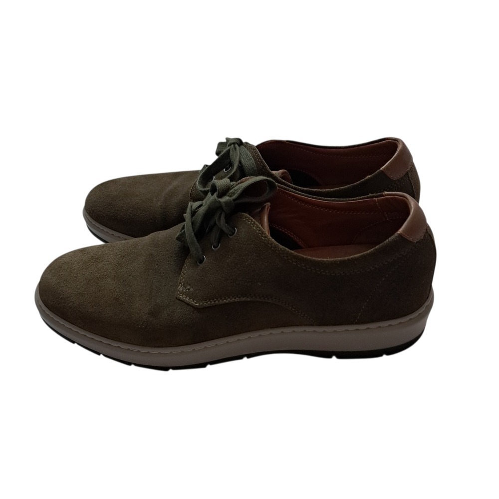 Johnston & Murphy Shoes Mens 8.5‎ Olive Green Suede J&M Flex Oxford Casual